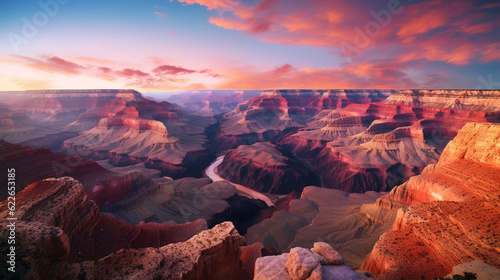 grand canyon sunset HD 8K wallpaper Stock Photographic Image