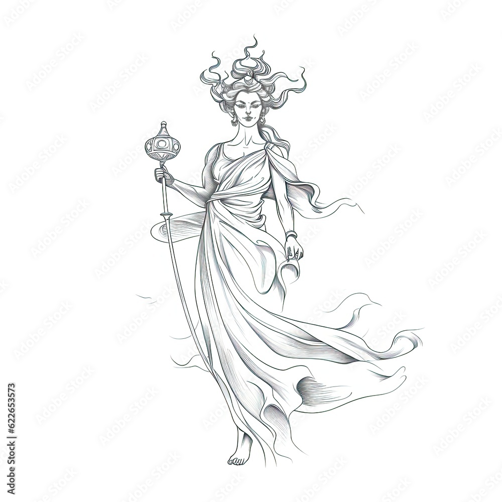 Fototapeta premium mythology demeter god ai generated