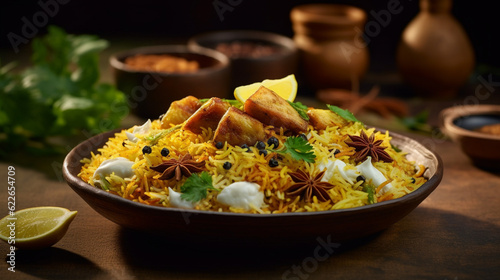 chicken and rice HD 8K wallpaper Stock Photographic Image