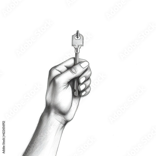 hnd hands holding a key ai generated photo