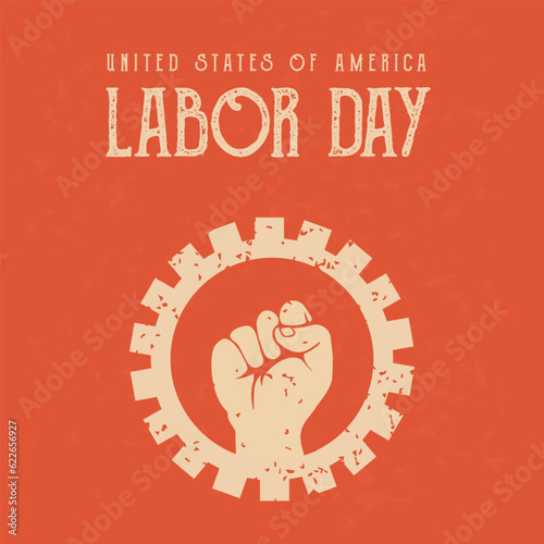 Labor day vintage social media post banner template design. Vintage banner poster design for labor day