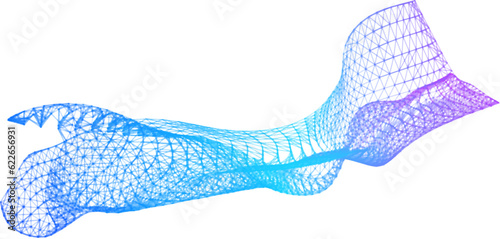 Network lines. Net wave information flow. Scientific paradigm solutions future. Forward vision progress. Big data cells deep development analysis. foresight conference background banner.