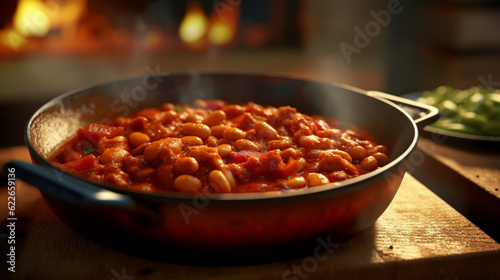beans in pan HD 8K wallpaper Stock Photographic Image