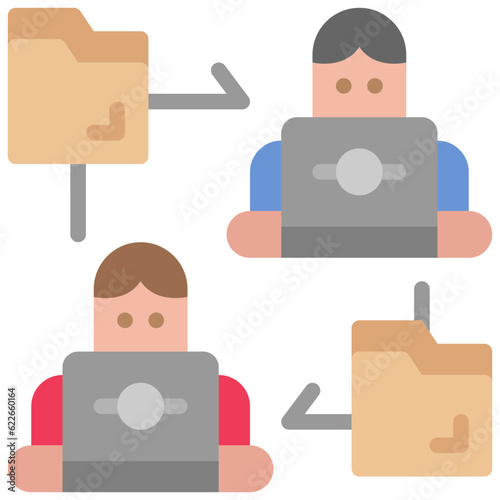 file sharing flat icon