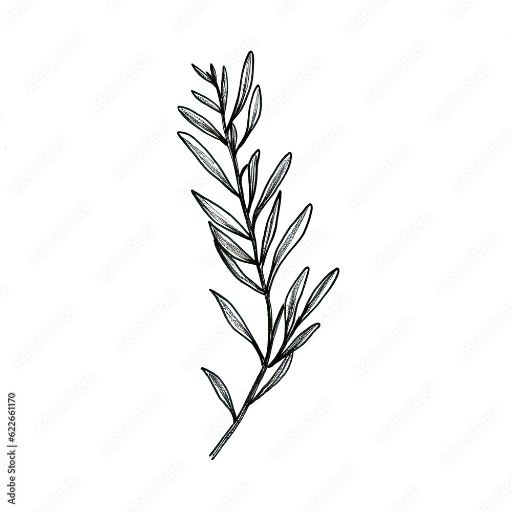 green rosemary leaves ai generated green rosemary leaves ai generated
