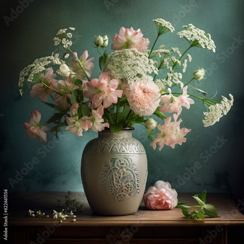 still life bouquet of flowers - generative ai
