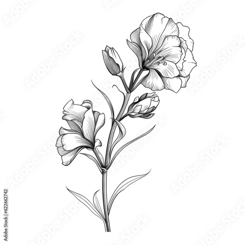 larkspur Delphinium flower ai generated photo