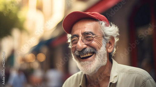 Man with baseball cap