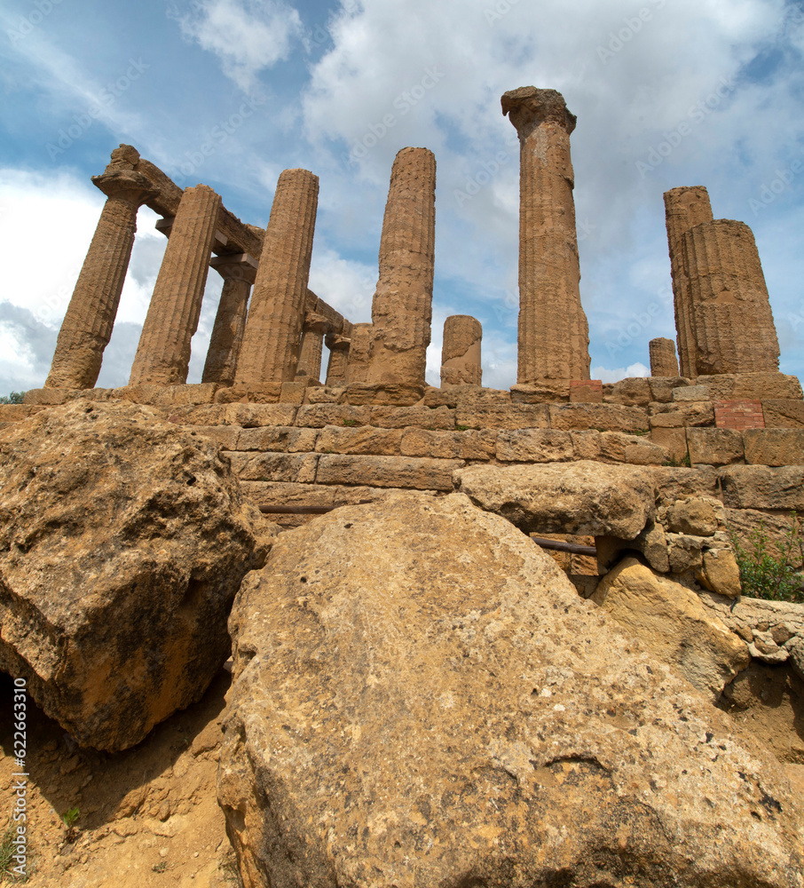 The Temple of Hera Lacinia in Valley of the temples, Agrigento