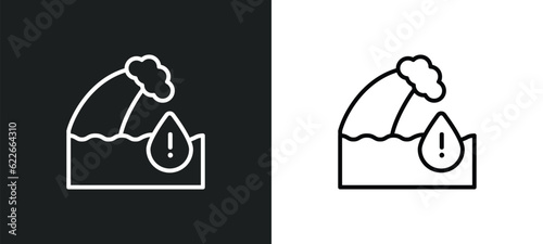 deluge outline icon in white and black colors. deluge flat vector icon from weather collection for web, mobile apps and ui.