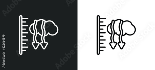atmospheric pressure outline icon in white and black colors. atmospheric pressure flat vector icon from weather collection for web, mobile apps and ui. photo