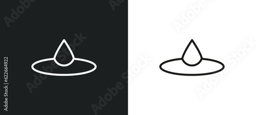 deluge outline icon in white and black colors. deluge flat vector icon from weather collection for web, mobile apps and ui.
