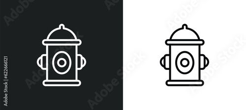 fire hydrant outline icon in white and black colors. fire hydrant flat vector icon from united states collection for web, mobile apps and ui.