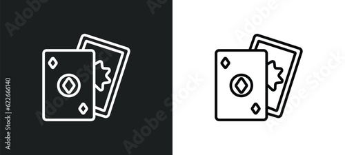 casino outline icon in white and black colors. casino flat vector icon from united states collection for web, mobile apps and ui.
