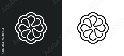 restart outline icon in white and black colors. restart flat vector icon from user interface collection for web, mobile apps and ui.