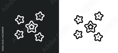 rounded point star outline icon in white and black colors. rounded point star flat vector icon from user interface collection for web, mobile apps and ui.