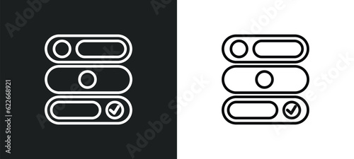 slide to unlock outline icon in white and black colors. slide to unlock flat vector icon from user interface collection for web, mobile apps and ui.