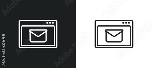 postal outline icon in white and black colors. postal flat vector icon from user interface collection for web, mobile apps and ui.