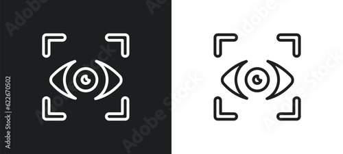 viewer outline icon in white and black colors. viewer flat vector icon from user interface collection for web, mobile apps and ui.