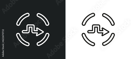 outline icon in white and black colors. flat vector icon from collection for web, mobile apps and