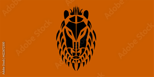 abstract lion head logo creative design suitable for any business.