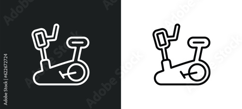 exercises outline icon in white and black colors. exercises flat vector icon from transport collection for web, mobile apps and ui.