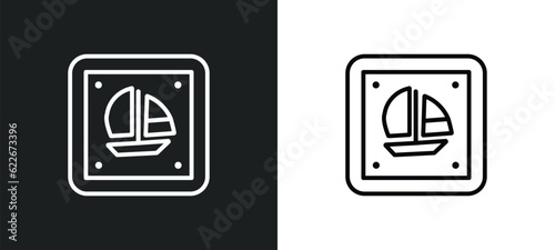 sailing boat outline icon in white and black colors. sailing boat flat vector icon from transport collection for web, mobile apps and ui.