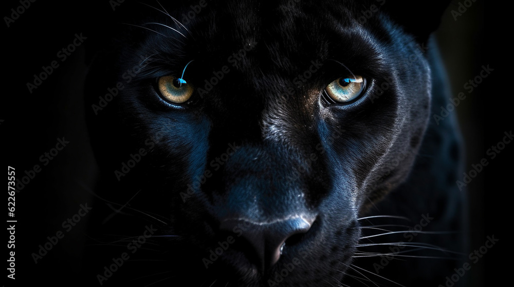 close up of a black cat  HD 8K wallpaper Stock Photographic Image 