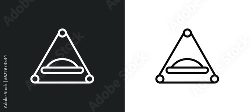 hump or rough outline icon in white and black colors. hump or rough flat vector icon from traffic sign collection for web, mobile apps and ui.