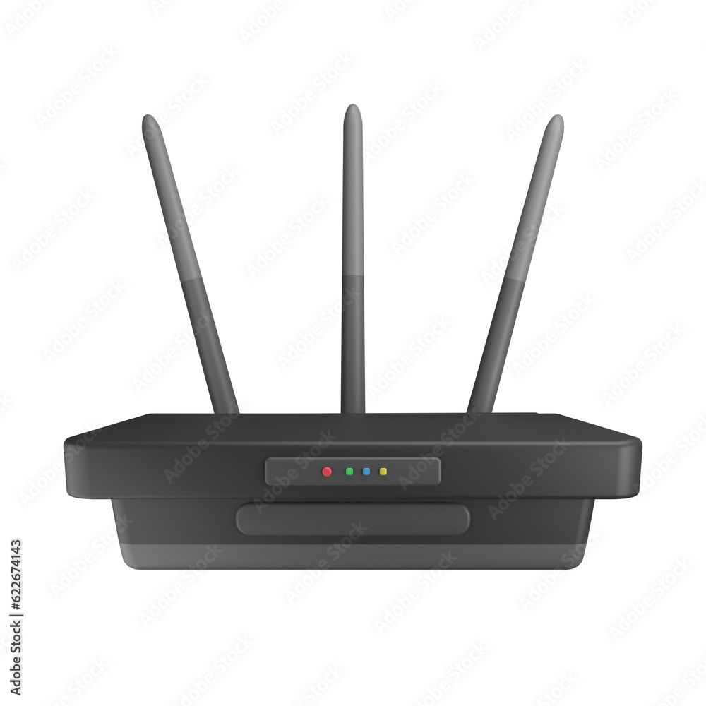 Fototapeta premium Router 3D illustration