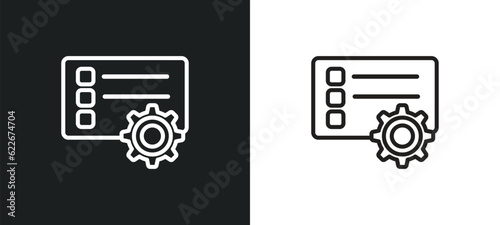 program tings outline icon in white and black colors. program tings flat vector icon from tools and utensils collection for web, mobile apps and ui.