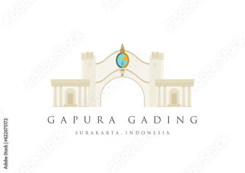 gapura gading solo. surakarta landmark. the landmark Icon of solo City, surakarta, indonesia. photo