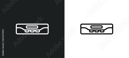 reciever outline icon in white and black colors. reciever flat vector icon from technology collection for web, mobile apps and ui. photo