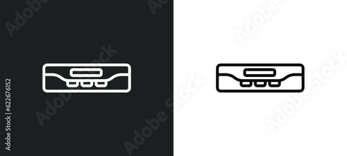 reciever outline icon in white and black colors. reciever flat vector icon from technology collection for web, mobile apps and ui.