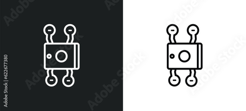 content curation outline icon in white and black colors. content curation flat vector icon from technology collection for web, mobile apps and ui.