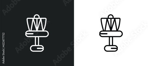 disc golf outline icon in white and black colors. disc golf flat vector icon from summer collection for web, mobile apps and ui.