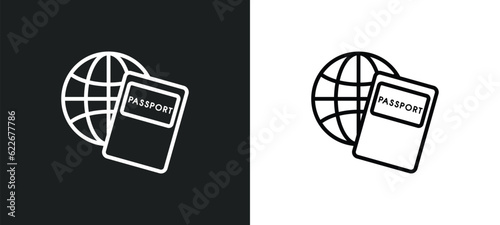 travel outline icon in white and black colors. travel flat vector icon from success collection for web, mobile apps and ui.