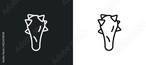 cudgel outline icon in white and black colors. cudgel flat vector icon from stone age collection for web, mobile apps and ui.