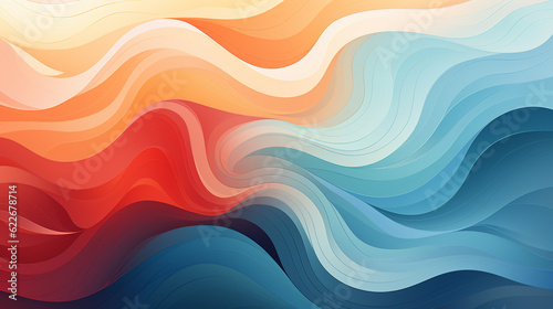 Whimsical Waves Pattern Design Landscape
