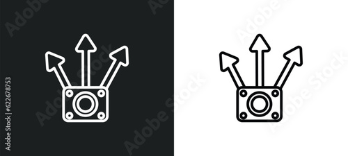 decision outline icon in white and black colors. decision flat vector icon from startup collection for web, mobile apps and ui.