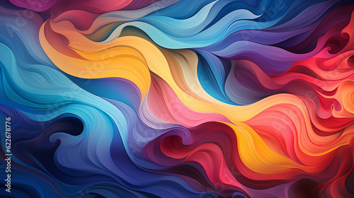 Whimsical Waves Pattern Design Landscape