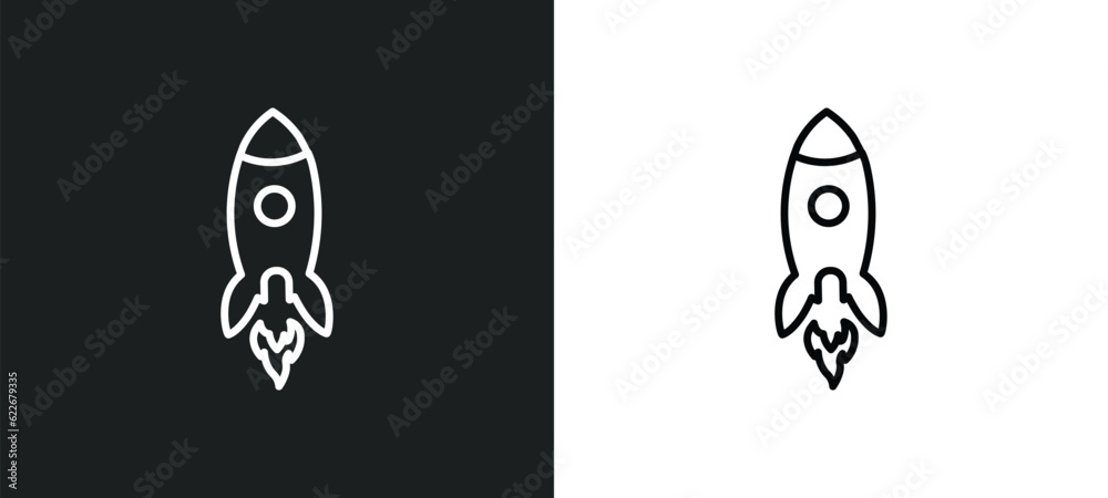 startup outline icon in white and black colors. startup flat vector icon from success collection for web, mobile apps and ui.