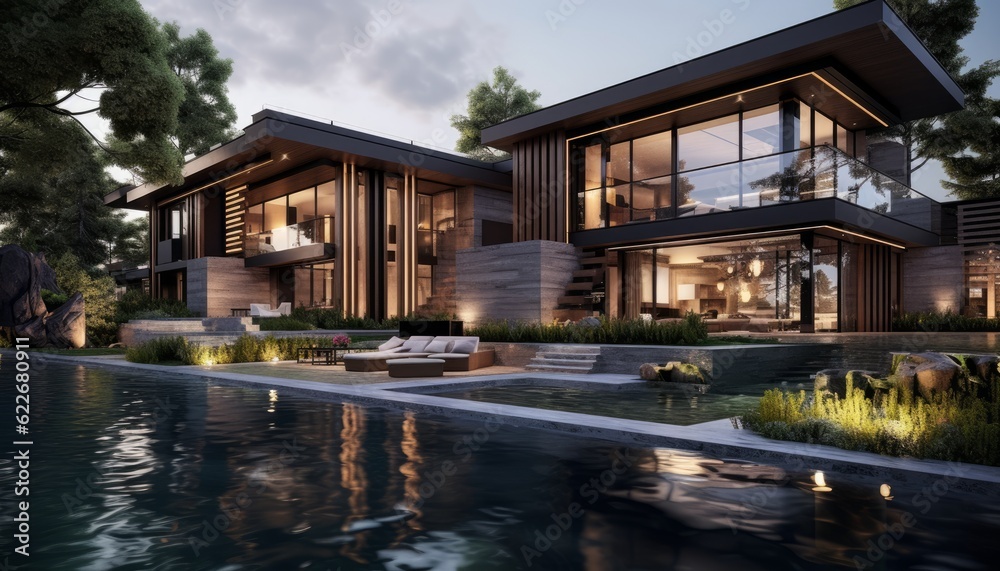 house model with a beautiful view house model with a beautiful view