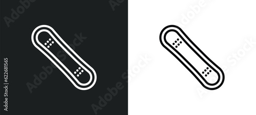 snowboarding outline icon in white and black colors. snowboarding flat vector icon from sport collection for web, mobile apps and ui.