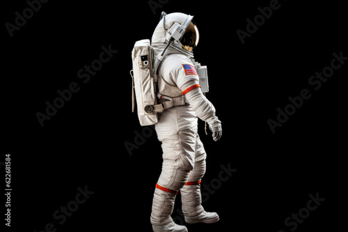 The Lone Voyager: Astronaut in White Spacesuit. Generative AI
