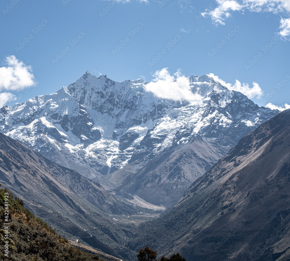 Montaña Salcantay en el Valle Sagrado, Machu Pichu, Cuzco, Cusco, Peru