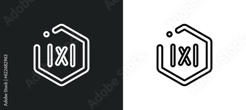 absolute outline icon in white and black colors. absolute flat vector icon from signs collection for web, mobile apps and ui. photo