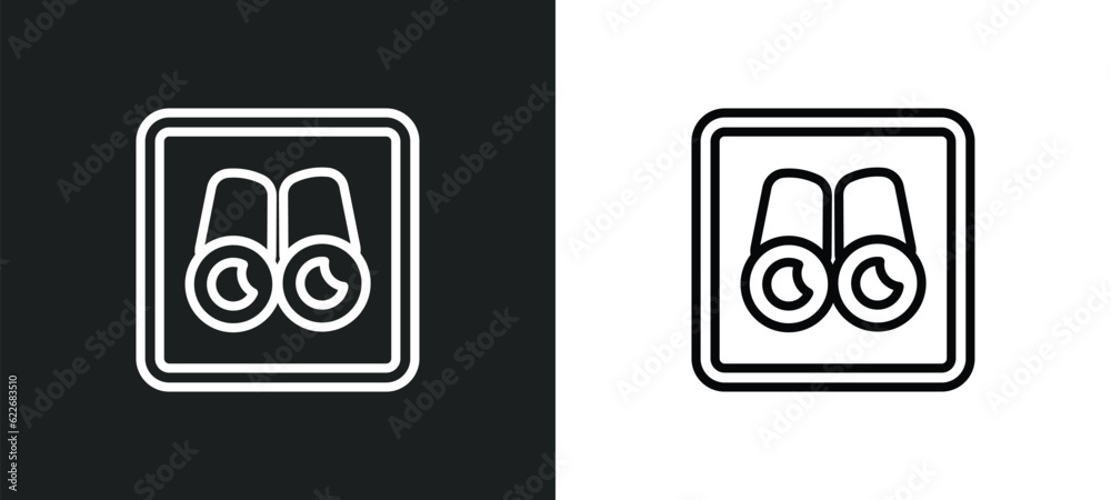 site seeing place outline icon in white and black colors. site seeing place flat vector icon from signs collection for web, mobile apps and ui.