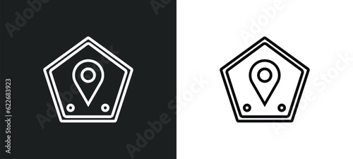placeholders outline icon in white and black colors. placeholders flat vector icon from signs collection for web, mobile apps and ui.