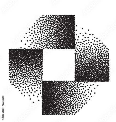 Infinity square abstract geometric round shape.